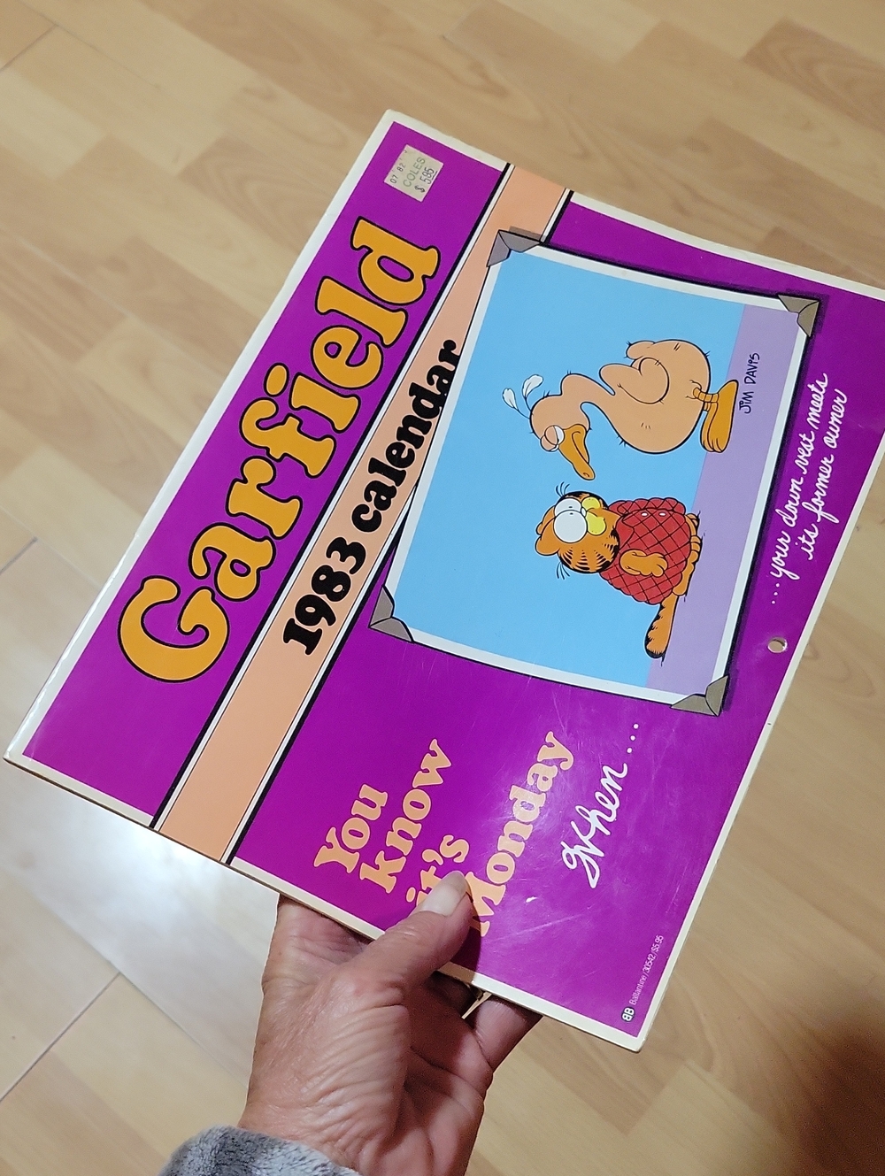Vintage Garfield 1983 Calendar - Jim Davis- unused